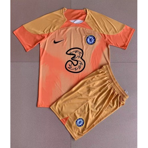 Chelsea Keeper Hjemmedraktsett Barn 2022-23 Kortermet (+ Korte bukser) Chelsea Keeper Hjemmedraktsett Barn 2022-23 Kortermet (+ Korte bukser)